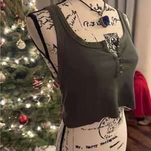 Aerie Olive Crop Top